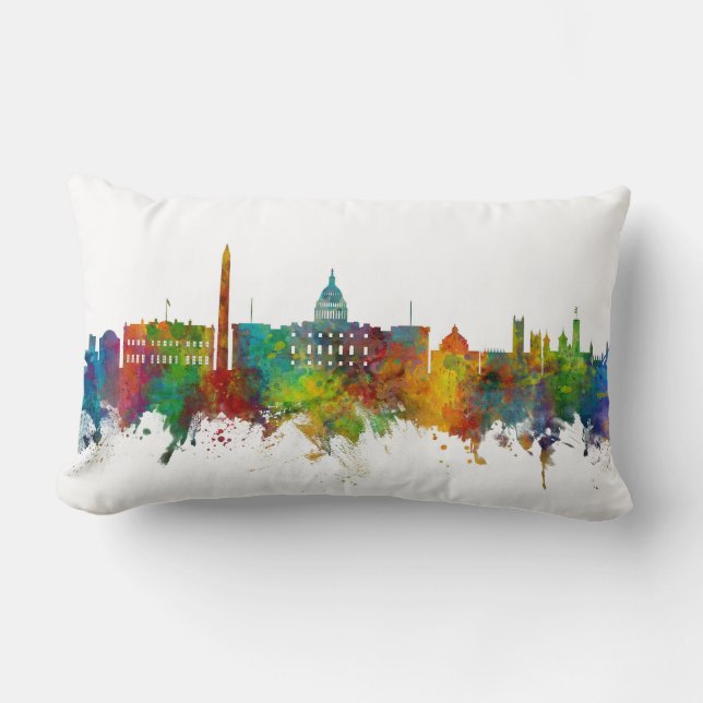 Washington DC Skyline Lumbar Cushion (Front)