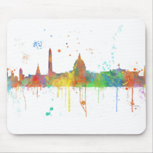 WASHINGTON DC SKYLINE MOUSE MAT