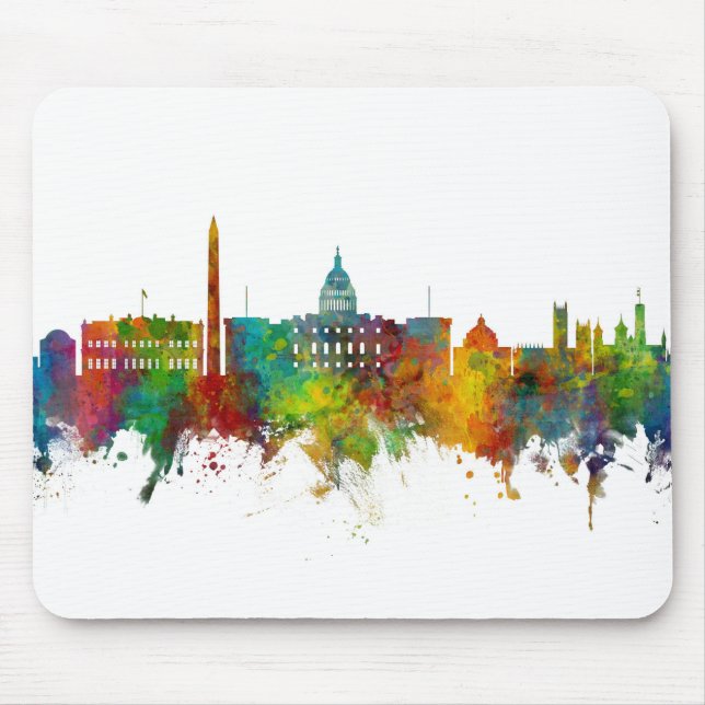 Washington DC Skyline Mouse Mat (Front)