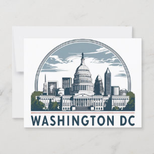 Washington DC Skyline Postcard