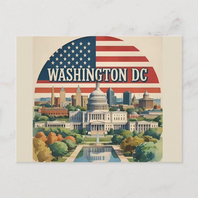 Washington DC Skyline Postcard (Front)