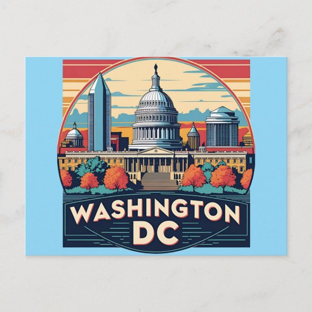 Washington DC Skyline Postcard (Front)