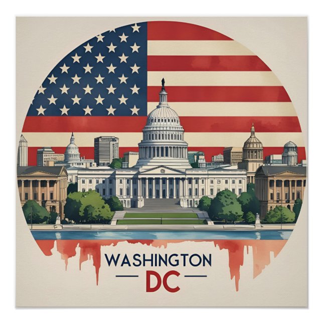 Washington DC Skyline Poster (Front)