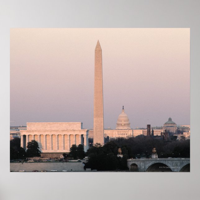 Washington, DC Skyline Poster (Front)