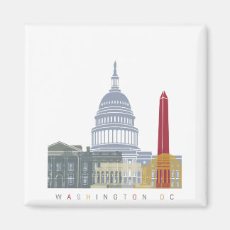 Washington DC skyline poster Magnet