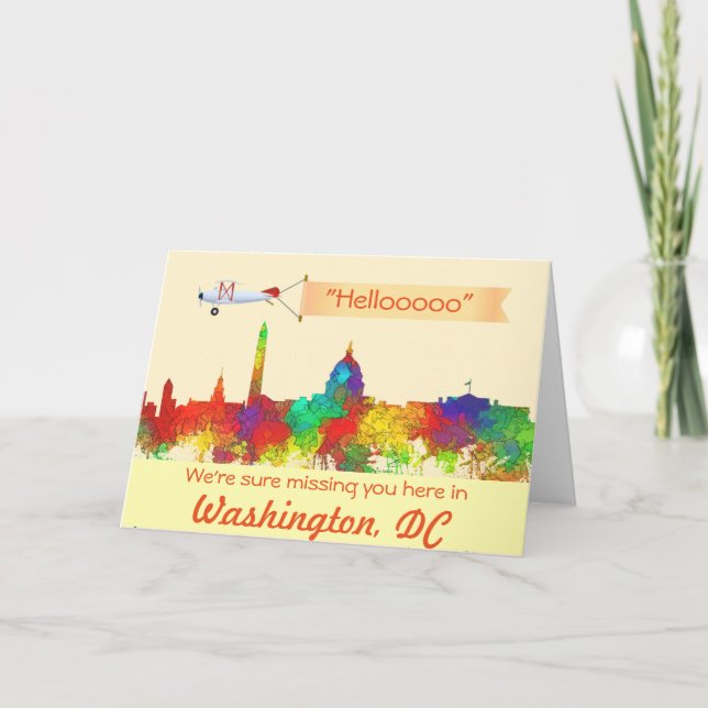 Washington DC Skyline SG Holiday Card (Front)