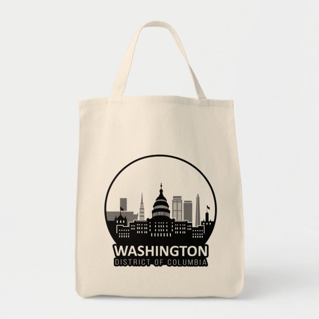 Washington DC Skyline Tote Bag (Front)