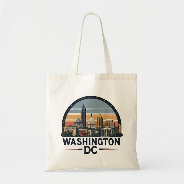 Washington DC Skyline Tote Bag (Front)