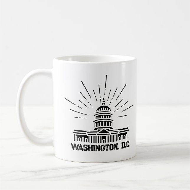 Washington Dc Skyline United States Capitol Coffee Mug (Left)