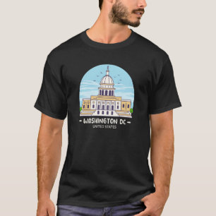 Washington DC Skyline USA City Landmark US Capitol T-Shirt