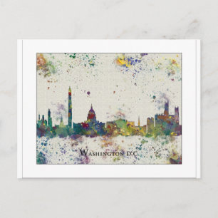 WASHINGTON DC skyline, Washington DC Print Postcard