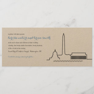 Washington DC Skyline Wedding Invitation