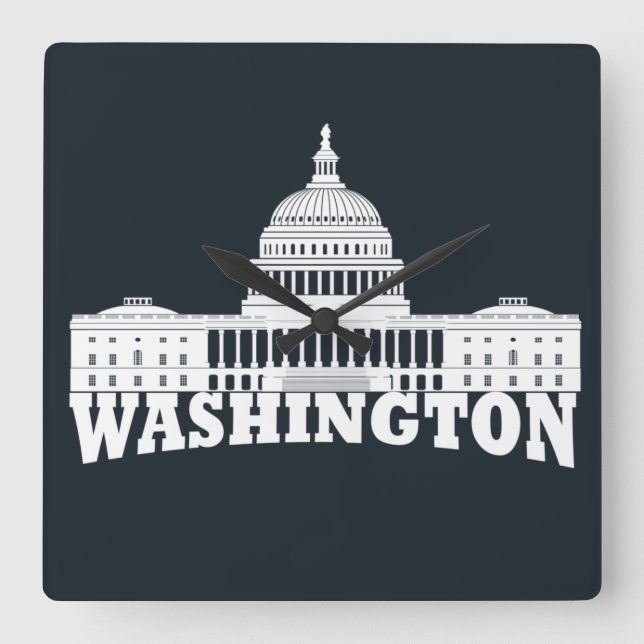 washington dc square wall clock (Front)