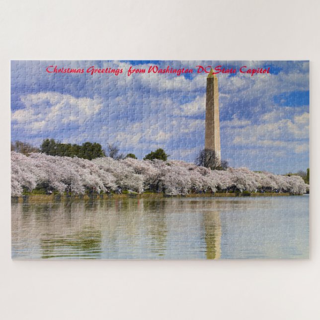 Washington DC. State Capital.Christmas Greetings Jigsaw Puzzle (Horizontal)