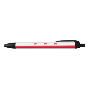 Washington DC State Flag Black Ink Pen