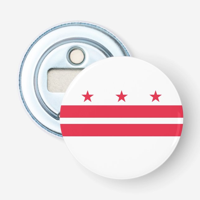 Washington DC State Flag Bottle Opener (Front)