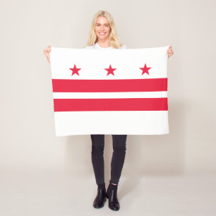 Washington DC State Flag Fleece Blanket