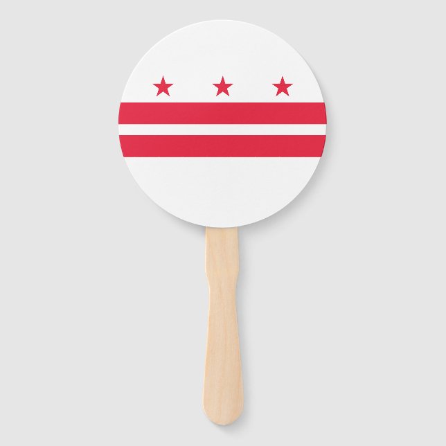 Washington DC State Flag Hand Fan (Front)