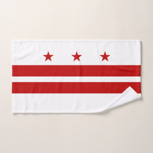 Washington DC State Flag Hand Towel