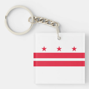 Washington DC State Flag Key Ring