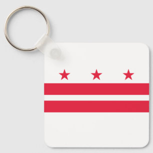 Washington DC State Flag Key Ring