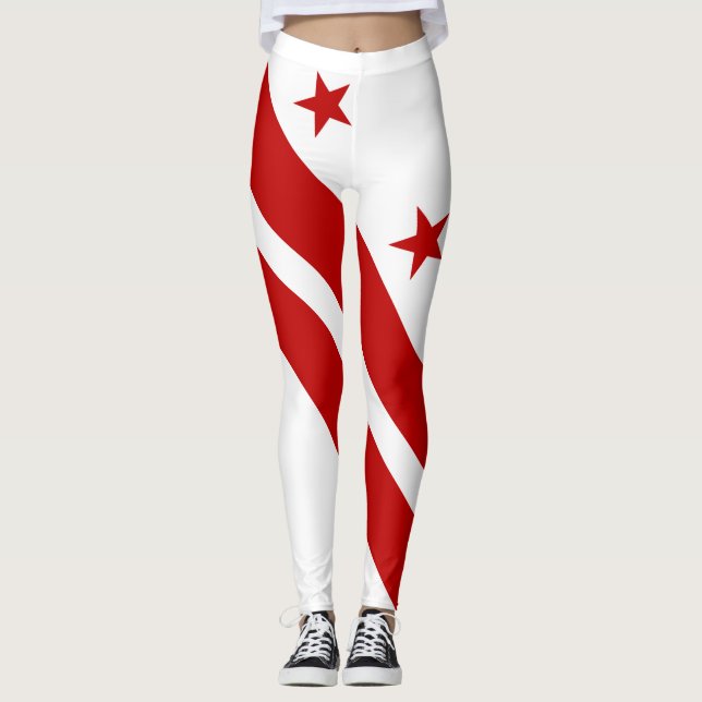 Washington DC State Flag Leggings (Front)