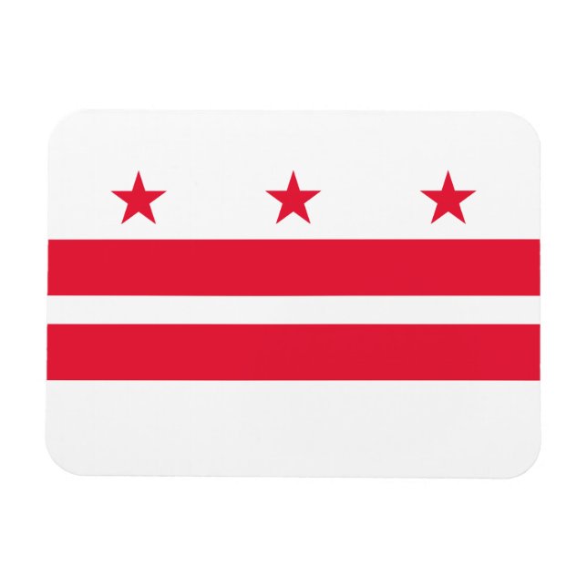 Washington DC State Flag Magnet (Horizontal)