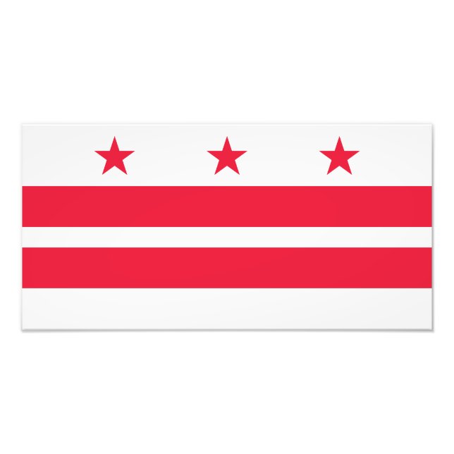 Washington DC State Flag Photo Print (Front)