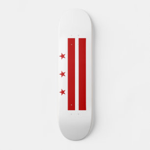 Washington DC State Flag Skateboard