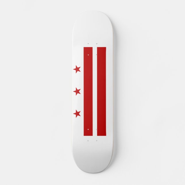 Washington DC State Flag Skateboard (Front)