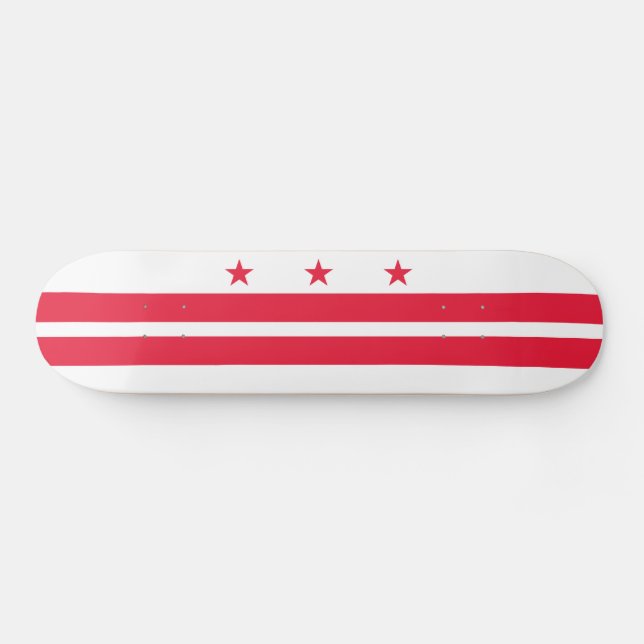 Washington DC State Flag Skateboard (Horz)