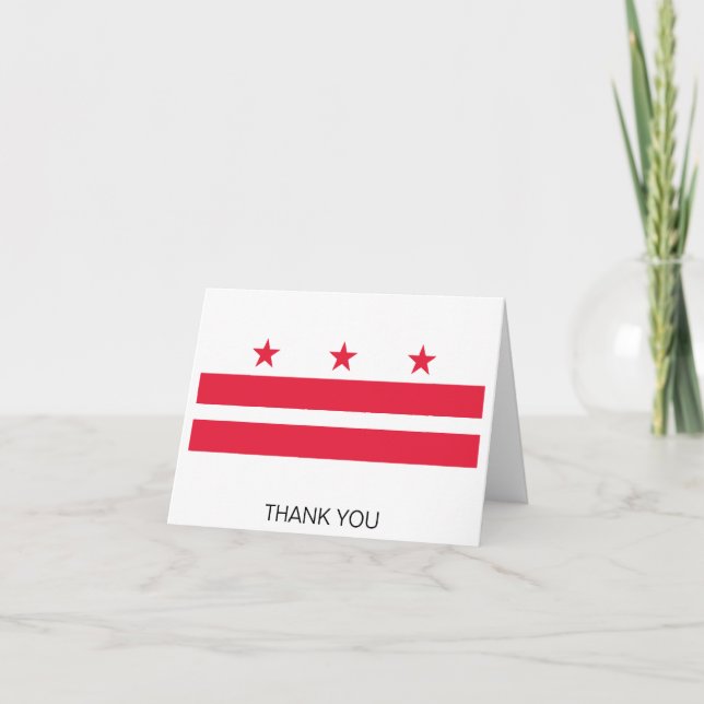 Washington DC State Flag Thank You Card (Front)