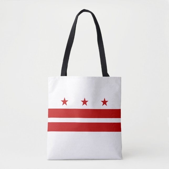 Washington DC State Flag Tote Bag (Front)