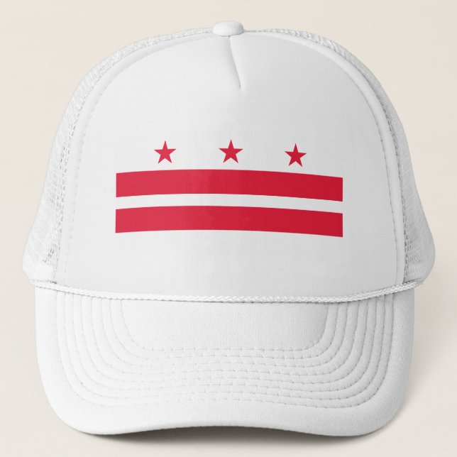 Washington DC State Flag Trucker Hat (Front)