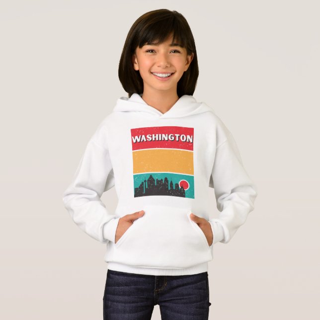 Washington DC State Skyline Souvenir Vintage (Front Full)