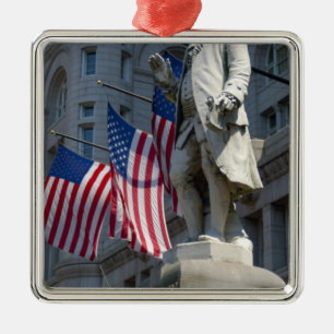 Washington, DC, statue of Benjamin Franklin Metal Tree Decoration