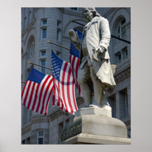 Washington, DC, statue of Benjamin Franklin Poster