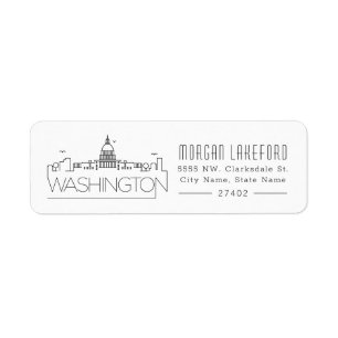 Washington DC Stylised Skyline  