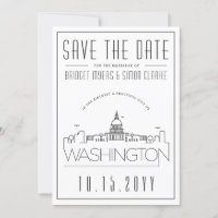 Washington DC | Stylised Skyline Save the Date