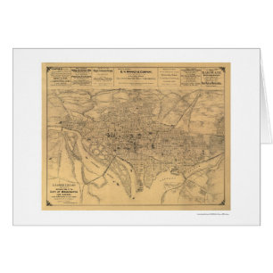 Washington DC & Suburbs Map by Gedney 1886