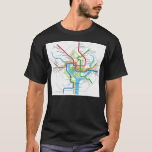 Washington DC subway map  USA  T-Shirt