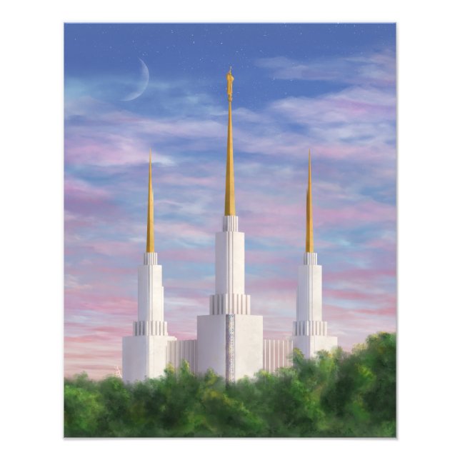 Washington DC Temple Photo Print (Front)