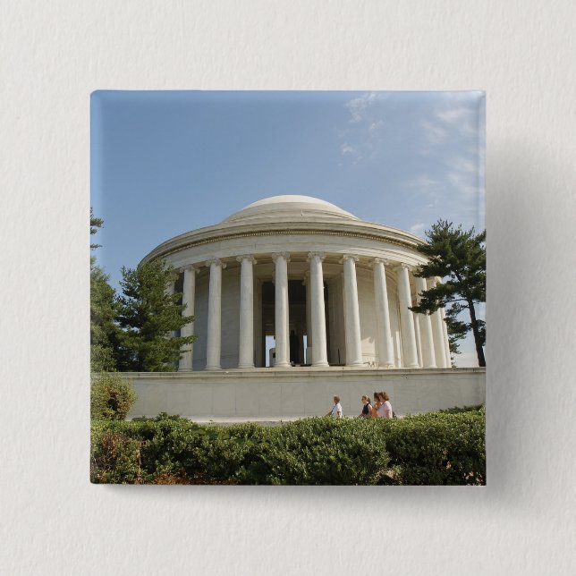 Washington, DC. Thomas Jefferson Memorial 15 Cm Square Badge (Front)