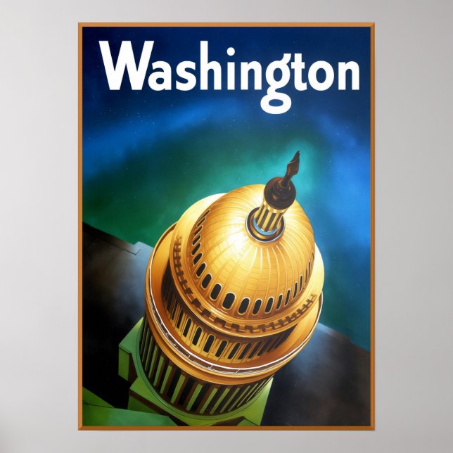 Washington DC travel Poster  (Front)