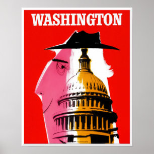 Washington DC travel poster
