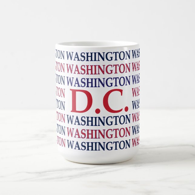 Washington DC Typography Coffee Mug (Center)
