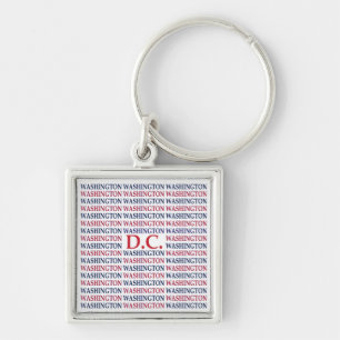 Washington DC Typography Key Ring