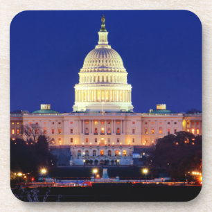 Washington DC United States Capitol at Dusk Coaster
