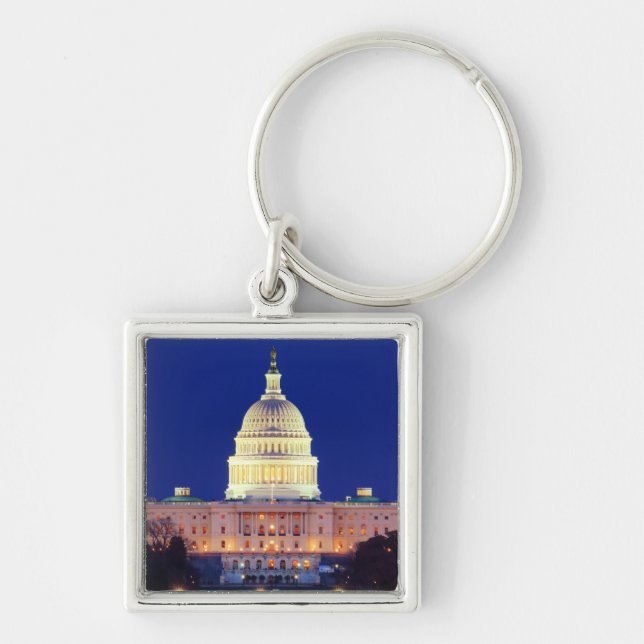 Washington DC United States Capitol at Dusk Key Ring (Front)