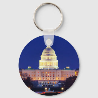 Washington DC United States Capitol at Dusk Key Ring